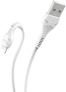 Hoco X37 - Cool Power Charging And Data Transmittion Cable (2.4A - 1M), USB-A To Lightning Plug, Compatible With Apple iPhone iPad Airpods - White