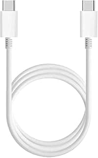 كابل USB Type-C إلى Type-C طول 1 متر، شحن سريع ونقل بيانات - أبيض