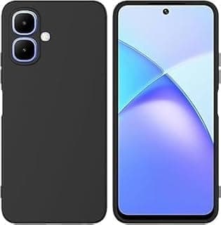 جراب سيليكون سائل فاخر لهاتف Infinix Smart 10 (أسود)