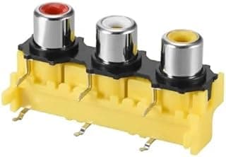 مقبس RCA أنثى 3 فتحات موصل صوت AV - أسود، أحمر، أبيض، فضي - 3 فتحات - للاستخدام الداخلي - توصيل أجهزة الصوت والفيديو