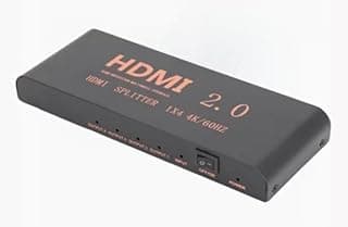 Avva HDMI Splitter 1x4 Port 4K@ 60Hz 2.0 With Digital Optical Sound Output & R/L 3.5mm Out