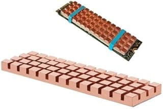 رادياتير مبرد داخلي من النحاس النقي من هيت سينك، M.2 NGFF 2280 PCI-E NVME SSD - 20x70x3.0
