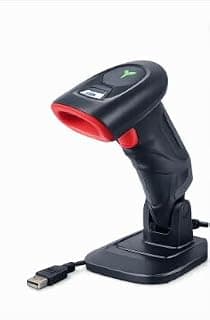 MJK Automatic 2D Barcode Scanner with Stand, USB QR Code & 1D Reader | for POS Systems, USB Connectivity, QR Code Support, 1D & 2D Scanning, Includes Stand