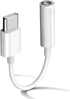 Type C to 3.5mm AUX Pure Audio Adapter | USB-C to Female AUX | Audio Cable for Android, iPad, MacBook, Samsung, Car Stereo, Headphones(White)