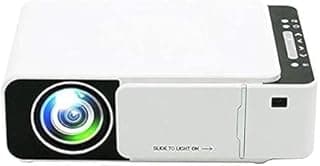 جهاز عرض ذكي T5 uc46 HD ثلاثي الابعاد 4K واي فاي ميراكاست 3200 لومن، سينما منزلي ابيض من سيل بلس، 1920 x 1080