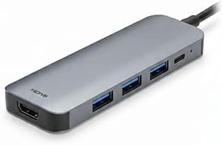 Multifunctional 4 in 1 USB Type-C Adapter to + 3 USB 3.0 Ports + PD Charging Port – Supports 4K & 87W – for Laptop, Tablet, Type-C Phones
