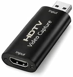 كارت التقاط فيديو HDMI إلى USB 2.0، مدخل 4K ومخرج 1080P، متوافق مع OBS للبث المباشر وتسجيل الألعاب