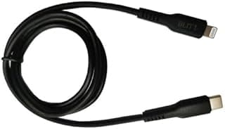 MFi-Certified USB-C to Lightning Cable 1.2m (4ft) – Fast Charging & Sync for iPhone 14/13/12, iPad, AirPods – Apple-Approved, Nylon Braided, 3A Durability (Black)