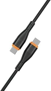 KM Technology PC002-T 60W Cable Super Fast Charger And Data Sync High Compatiblility Type-C To Type-C Silicone Material - Black