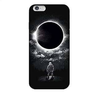جراب Moon View لهاتف ايفون 6 - أسود وأبيض
