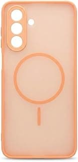 Magnetic phone case compatible with Samsung Galaxy A17, matte finish, orange