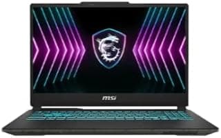 MSI لابتوب العاب سايبورغ 15 A2RUDX انتل كور 7-240H 512GB SSD 16GB RAM انفيديا جيفورس RTX 3050 6GB GDDR6 15.6 انش FHD (1920x1080)، 144Hz، IPS-ليفل ويندوز® 11 هوم، اسود شفاف