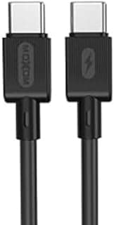 MX-CB228 Type-C to Type-C Charging Data Cable With Efficient Transfer And Smart Design For Multi Device 1 Meter Length 60W - Black