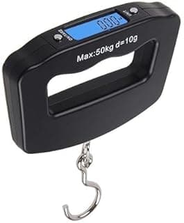Electronic Luggage Scale 50kg Digital LCD Portable Hanging Scale with Hook – Travel Suitcase Weight Scale for Home, Airport & Baggage – Compact Handheld Electronic Weighing Device