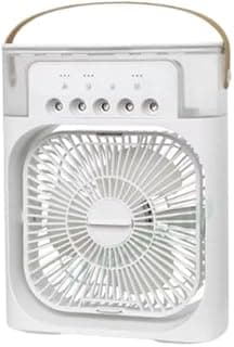 MySouqEg Store offer Portable Air Conditioner Fan Cooling Mini Evaporative Air Cooler Water Fan with 5 Sprays, 7 Colors LED Personal AC USB Desk Fan for Office,Home Kitchen,Bedroom,Dorm,Random