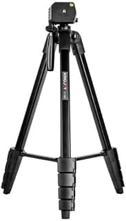 حامل ثلاثي احترافي من الألومنيوم VT-688 لكاميرات DSLR وكاميرات الفيديو - ارتفاع قابل للتعديل، خفيف الوزن، نظام دعم محمول