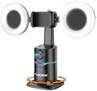 Blukama AUTO-A20 Pro Gimbal Stabilizer with Auto Face Tracking, 360° Smart Shooting, Dual Light 360° Smart Gimbal with Face Tracking, LED Light
