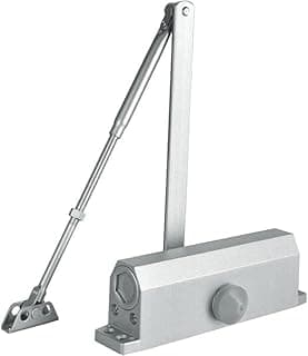 Heavy Duty Door Closer, Automatic Hydraulic, Silver Aluminum, Adjustable Closing Speed (150kg)