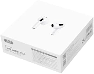 XO-TWS T4 True Wireless Earbuds, Advanced ANC/ENC Noise Cancellation, Smart Charging Case, Bluetooth 5.4 ENC Headphones with Wireless Charging Case and Microphones, Strong Bass, White
