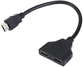 محول كيبل مقسم بمنفذ HDMI عالي السرعة ذكر الى انثى مزدوج، متعدد الألوان