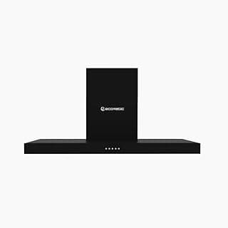 Ecomatic T-Shape Kitchen Hood 90 cm Black -H9307TBKB – 3 Speeds – 750 m³/h Suction Power – Metal Filters – Carbon Filters – LED Light – Internal/External Exhaust