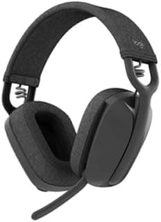 Logitech Zone Vibe Wireless Bluetooth headphones with noise-cancelling mic, undergoing certification for Microsoft Teams over native Bluetooth, Mac/PC - Graphite