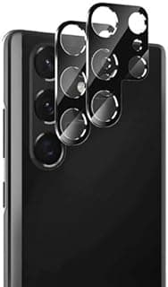 Camera Lens for Samsung Galaxy S22 Ultra Protector Tempered Glass Screen Protector HD Full Coverage Anti-Scratch Drop Protection Ultra Clear/Thin Lens Protector Case - Black (S22 Ultra)