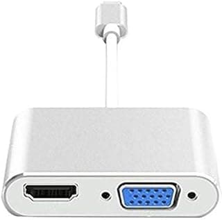 جلاكلاز متوافق مع هواتف خلوية - محولات، USB من النوع C، عدد المنافذ: 2، شفاف