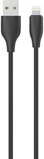 كابل CB-31 USB الى لايتنينج - شحن سريع 3A، كابل نقل بيانات 1 متر، تصميم فاخر لايفون واجهزة ابل - اسود