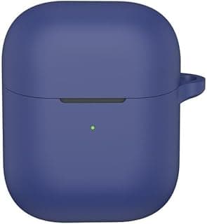 جراب سيليكون متوافق مع سماعات Oraimo Freepods Neo OTW-330S، جراب حماية سيليكون ناعم، غطاء مقاوم للصدمات مع حلقة تعليق لسماعات Oraimo Freepods Neo OTW-330S (أزرق)