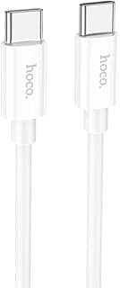 كابل شحن سريع ونقل بيانات سيليكون X87 (60 وات - 20 فولت - 3 أمبير - 1 متر)، منفذ USB-C إلى USB-C متوافق مع سامسونج، هواوي، شاومي، اوبو - أبيض