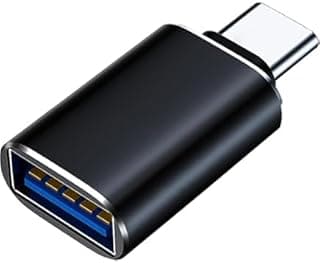 محول USB OTG (ذكر) - USB Type-C (أنثى) لنقل البيانات بسرعة عالية - للابتوب، فلاشات، وهواتف ذكية - أسود