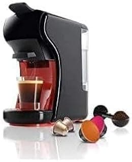 3 in 1 Espresso Machine, 19 Bar Pump, 600ml, 1450W, Compatible with Capsules and Ground Coffee, Milk Frother Included, Model 9012