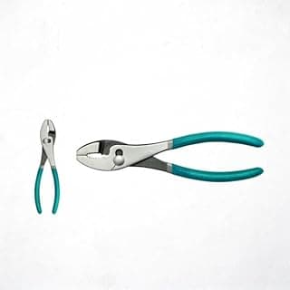 Total Tools Slip Joint Pliers Set, Teal Grip Handles, Chrome Finish, 2 Piece, Hand Tool Kit
