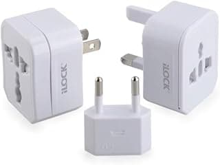 International Fish Adapter Approved Travel | 3 different plugs, suitable for international travel, compact design, easy to use, Compatible with all devices