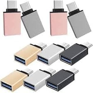 محول او تي جي من النوع سي إلى USB 3.0، محول نقل بيانات عالي السرعة من النوع سي ذكر إلى USB 3.0 أنثى، موصل عالمي للموبايلات والتابلت واللاب توب، محول USB نوع سي صغير متعدد الألوان، قطعتين