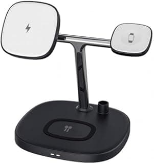M8 Power Air 4X1 Wireless Charger For phone, watch, earphone and pencil 15W, Over-voltage protection - Black