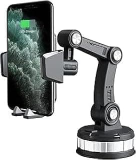 Car Phone Holder 360° Suction Cup Mount for Dashboard And Windshield, Adjustable Mobile Stand for Smartphone And GPS Navigation, Secure And Stable JX-601