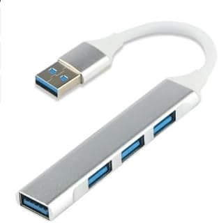 موزع USB 3.0 بـ 4 منافذ من جولدن تك، تصميم من سبائك الألومنيوم، سرعة نقل بيانات 5Gbps، متوافق مع USB 2.0