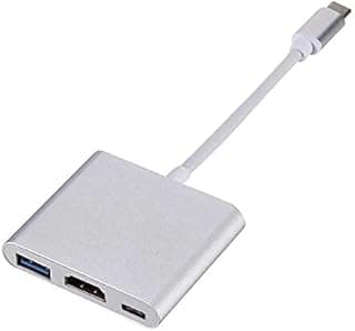 محول USB Type C إلى HDMI وUSB 3.0، موزع USB-C 3.1 متوافق مع ماك بوك برو، بيكسل، هواوي، سامسونج