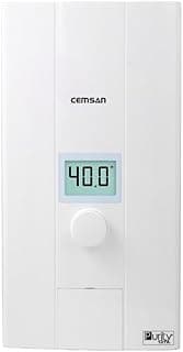 Purity101 Cemsan Electric Instant Water Heater, 24kW Tankless High-Performance System, Digital Temperature Control – B24, White