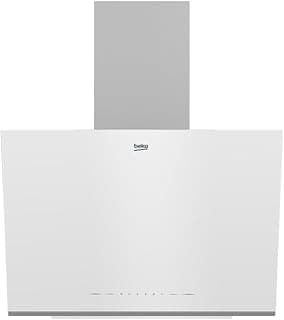 Built-in Decorative Hood - 60 CM - White Glass - Chimney - Angeled - BHCA66741BWHSE