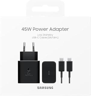 45W Fast Charging Adapter, Support PPS, with Type-C to Type-C Cable, Black, Wired Power Supply, 3A Output