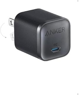 شاحن نانو نوع C بقدرة 45 وات، شحن سريع، صغير الحجم وقابل للطي، شاحن USB نوع C متوافق مع موبايلات سامسونج جالاكسي S25 الترا/S24 وآيفون 17/16 وماك بوك وبيكسل 9 واي باد من انكر