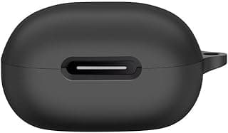 جراب سيليكون لسماعة Anker Soundcore P40i، غطاء حماية مع ميدالية (أسود)