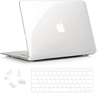 جراب Robustrion لجهاز MacBook Air مقاس 13.6 بوصة إصدار 2022 A2681 بشريحة M2 - شفاف كريستالي