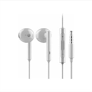 Honor AM115 Wired HI-FI Earphones with Built-in Ergonomic Microphone and Control Button Compatible with Devices with 3.5mm Jack - White