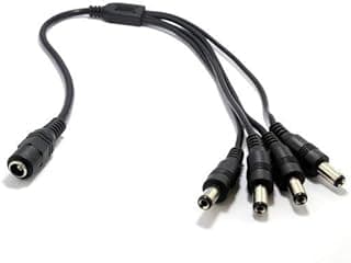DC 1 Female to 4 Male Output Power Splitter Cable Y Adapter for CCTV Accessories (1 Dc Female to 4 Dc Male)