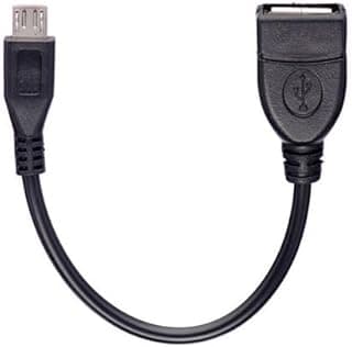 كابل محول من نوع OTG من منفذ Micro USB إلى USB 2.0 أنثى سلك بيانات مرن متوافق مع الهواتف الذكية والأجهزة اللوحية (Tablet) بنظام أندرويد لتوصيل الفلاش ميموري والماوس ولوحة المفاتيح