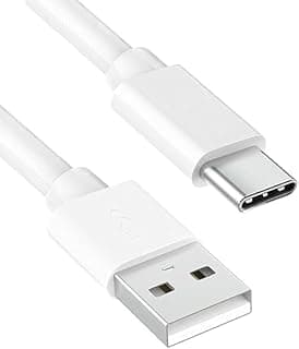 كابل شحن (Type-C) USB، متوافق مع جميع الهواتف، أبيض